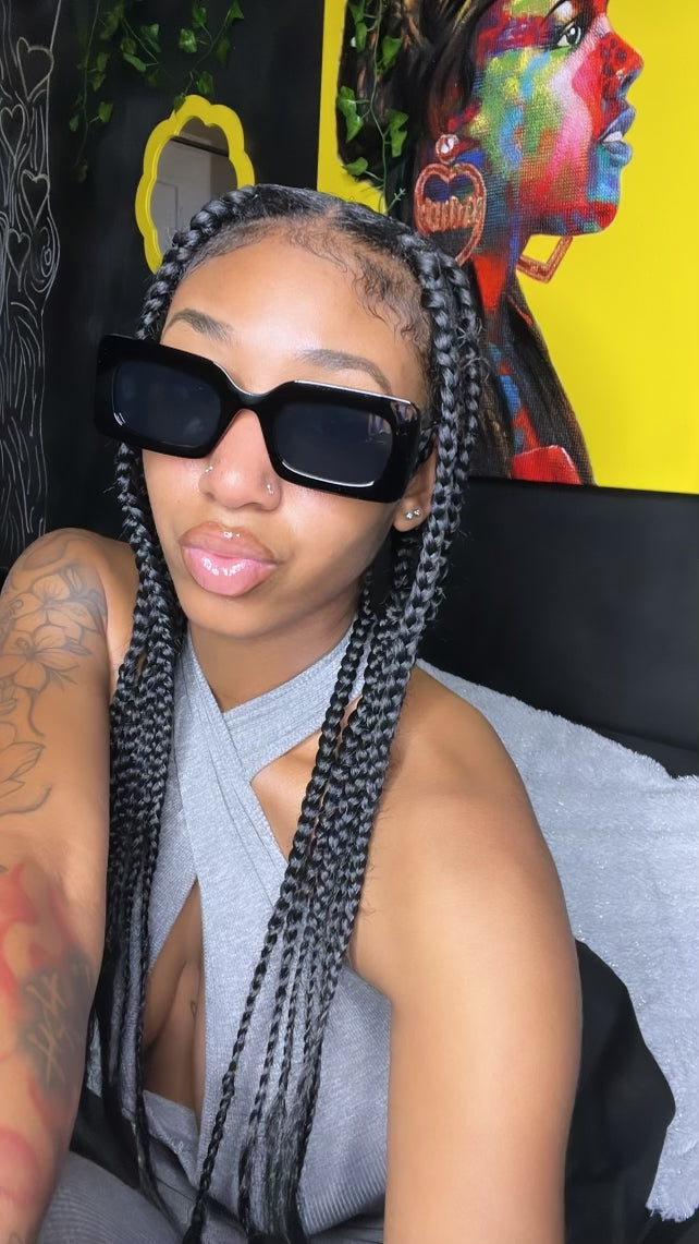 Black Square Sunglasses | Intuitive Lashes and Accessories