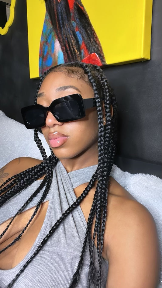 Black Square Sunglasses | Intuitive Lashes and Accessories