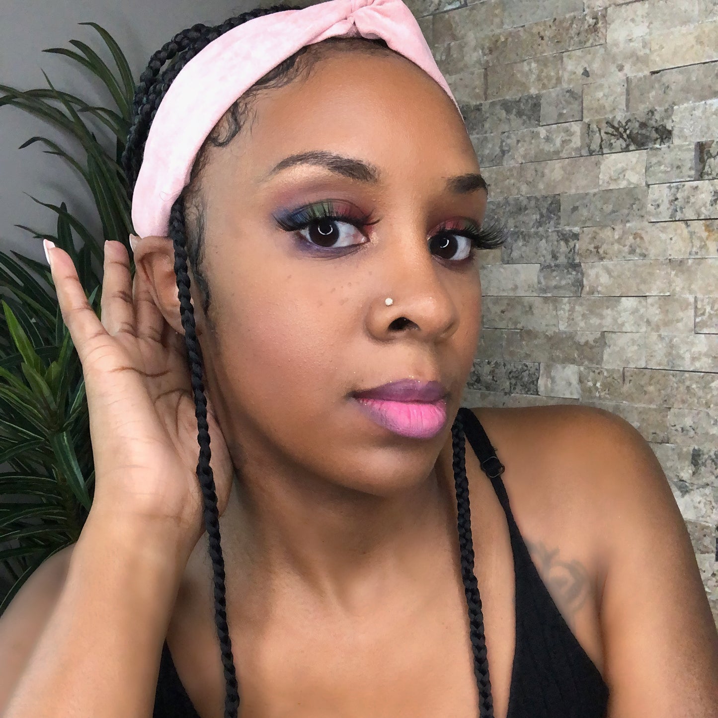 Women Headband Cross Top Knot