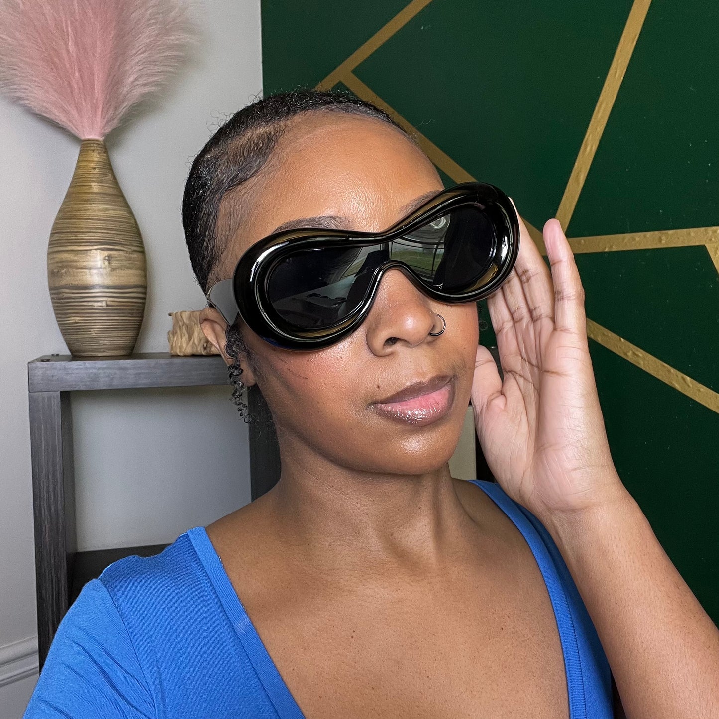 Black Oval Sunglasses