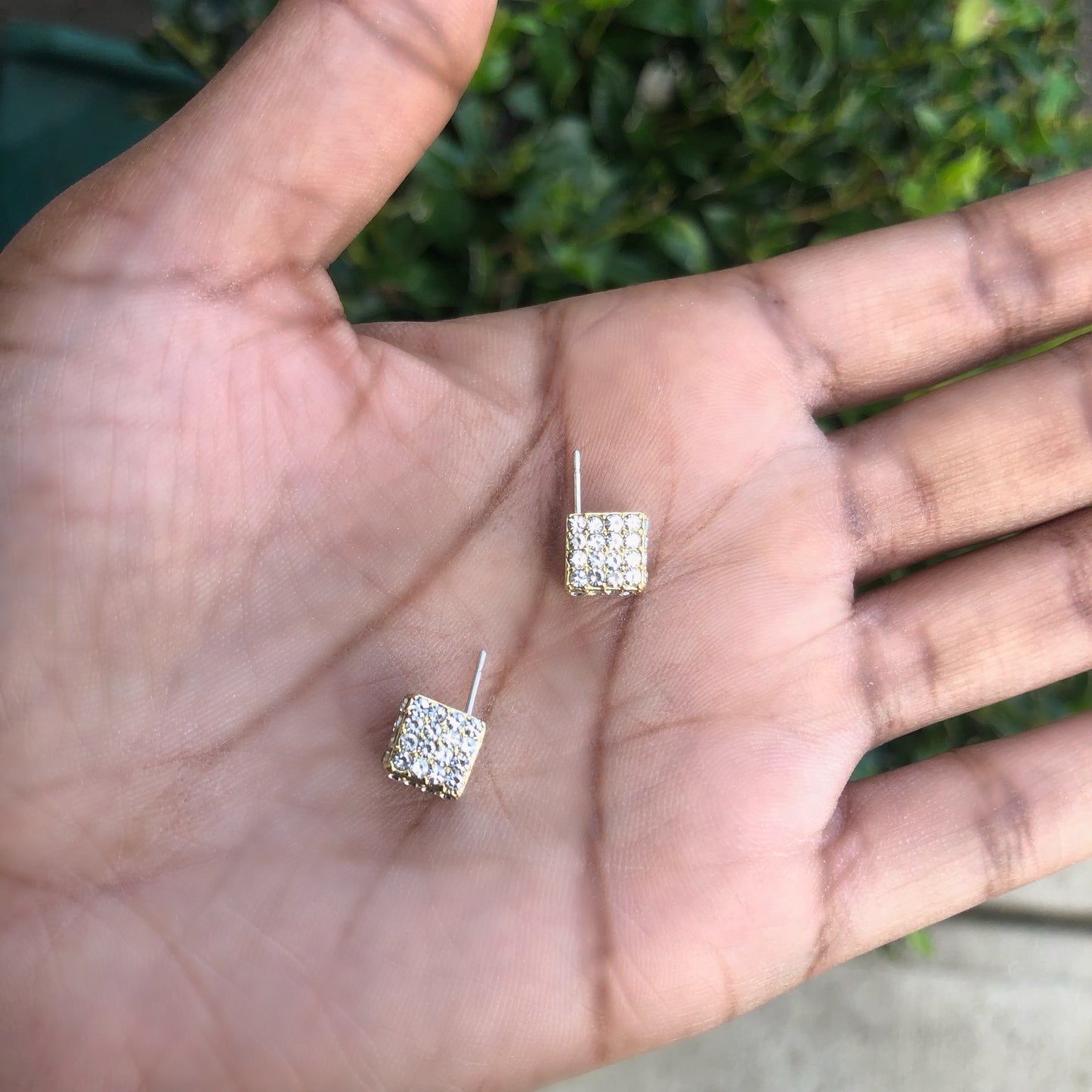 Small Square Earrings | Metal | Intuitive Lashes and Accessories