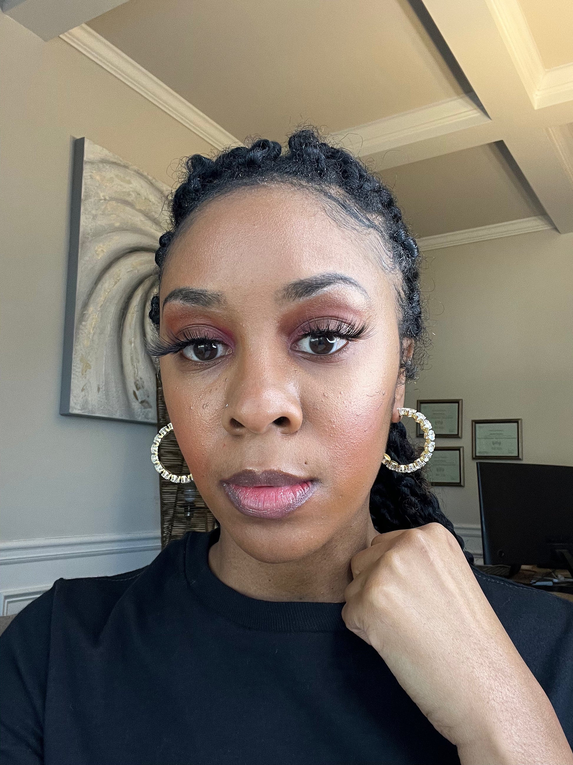 Luxury Hoop Earrings White Intuitive Lashes and Accessories